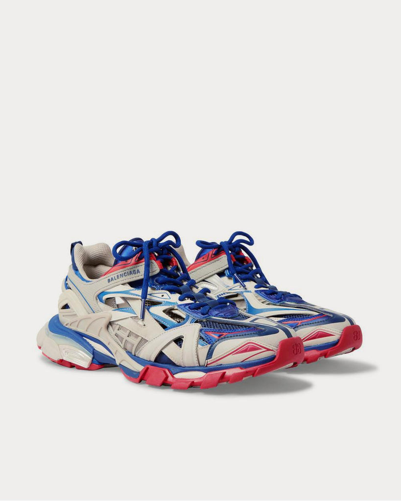 Track.2 Nylon, Mesh and Rubber Blue low top sneakers