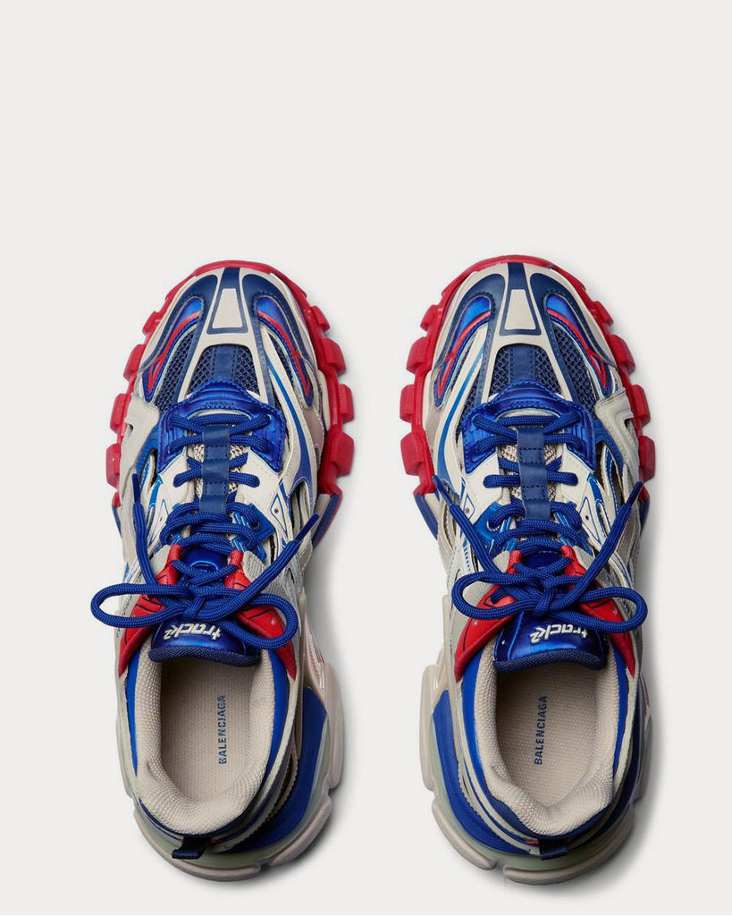 Track.2 Nylon, Mesh and Rubber Blue low top sneakers