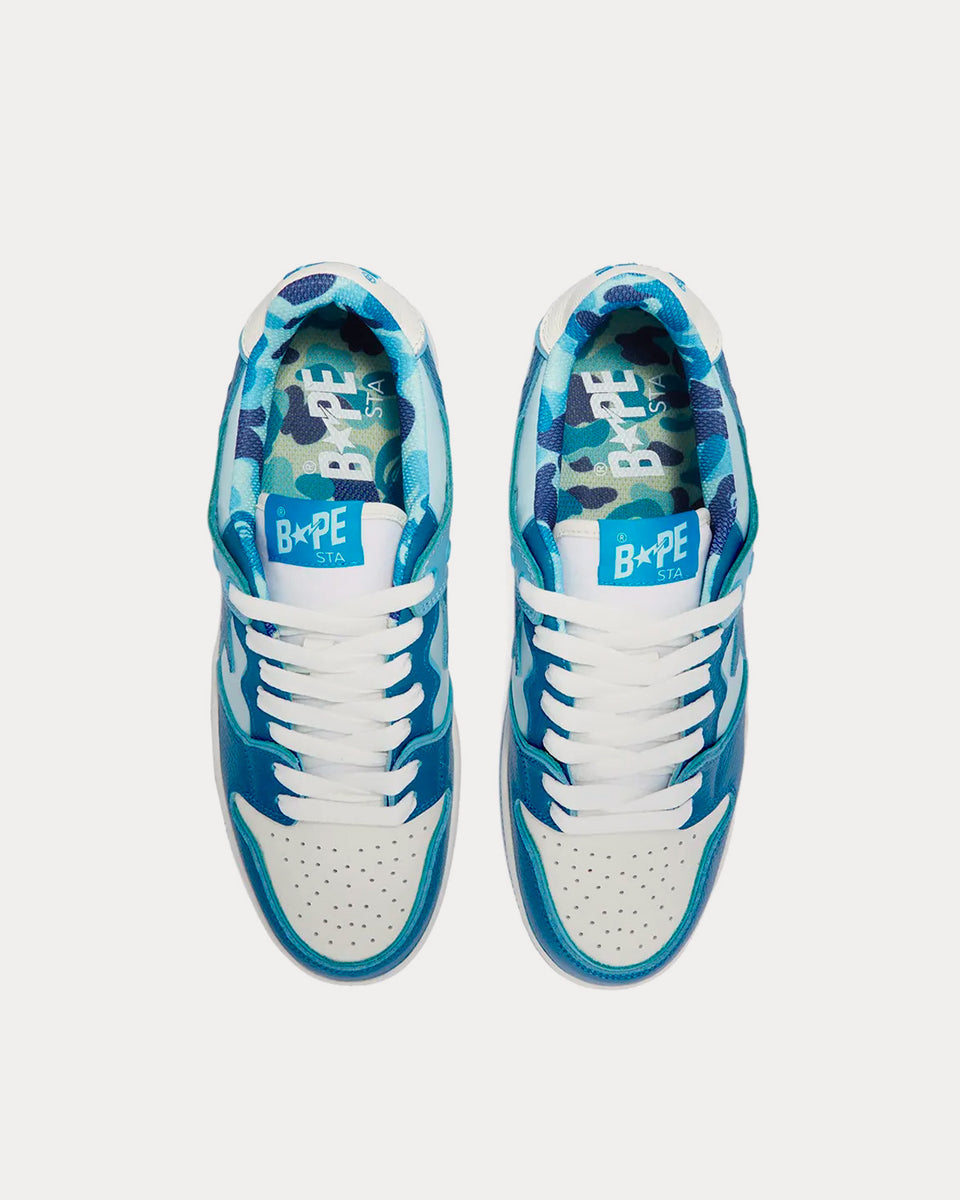 A Bathing APE BAPE Sta ABC Camo Blue Low Top Sneakers