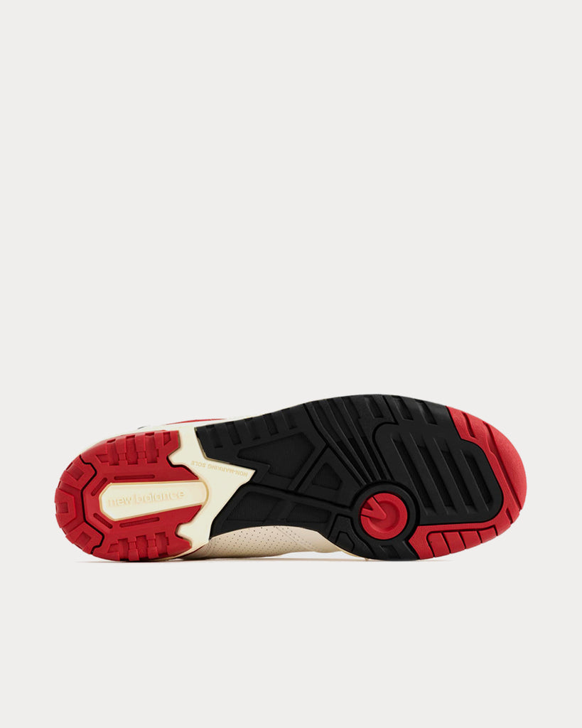 550 Red & White Low Top Sneakers