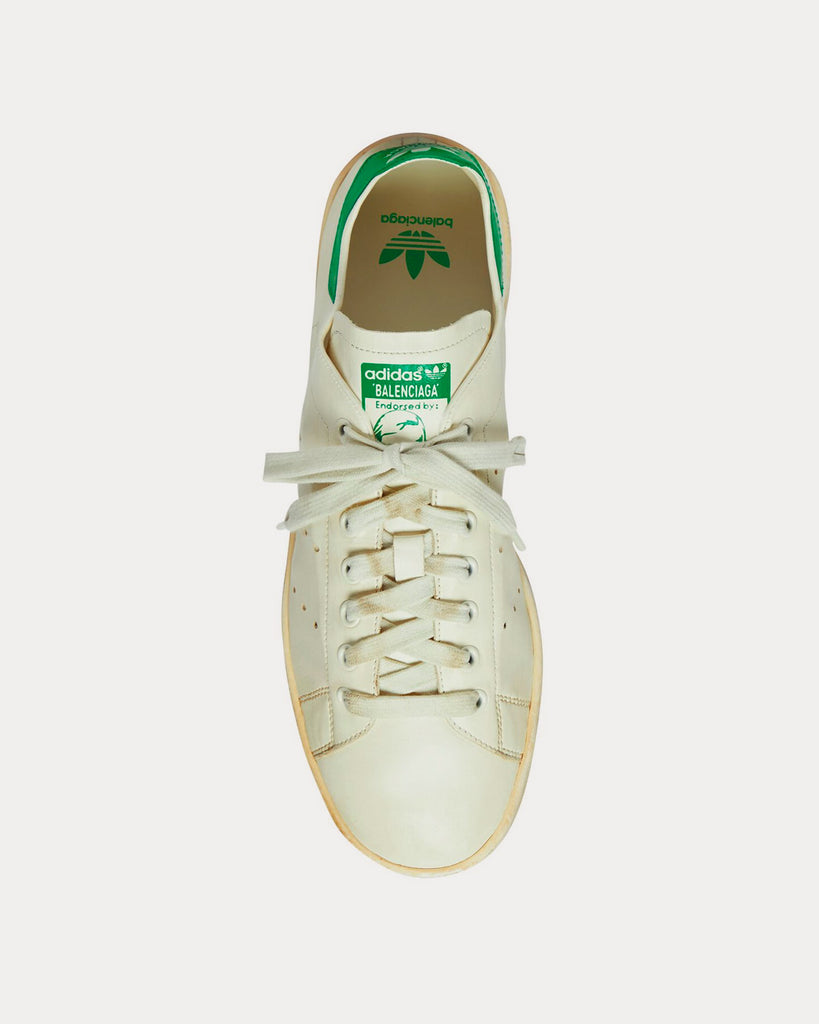 Stan Smith Worn-Out Off-White / Green Low Top Sneakers