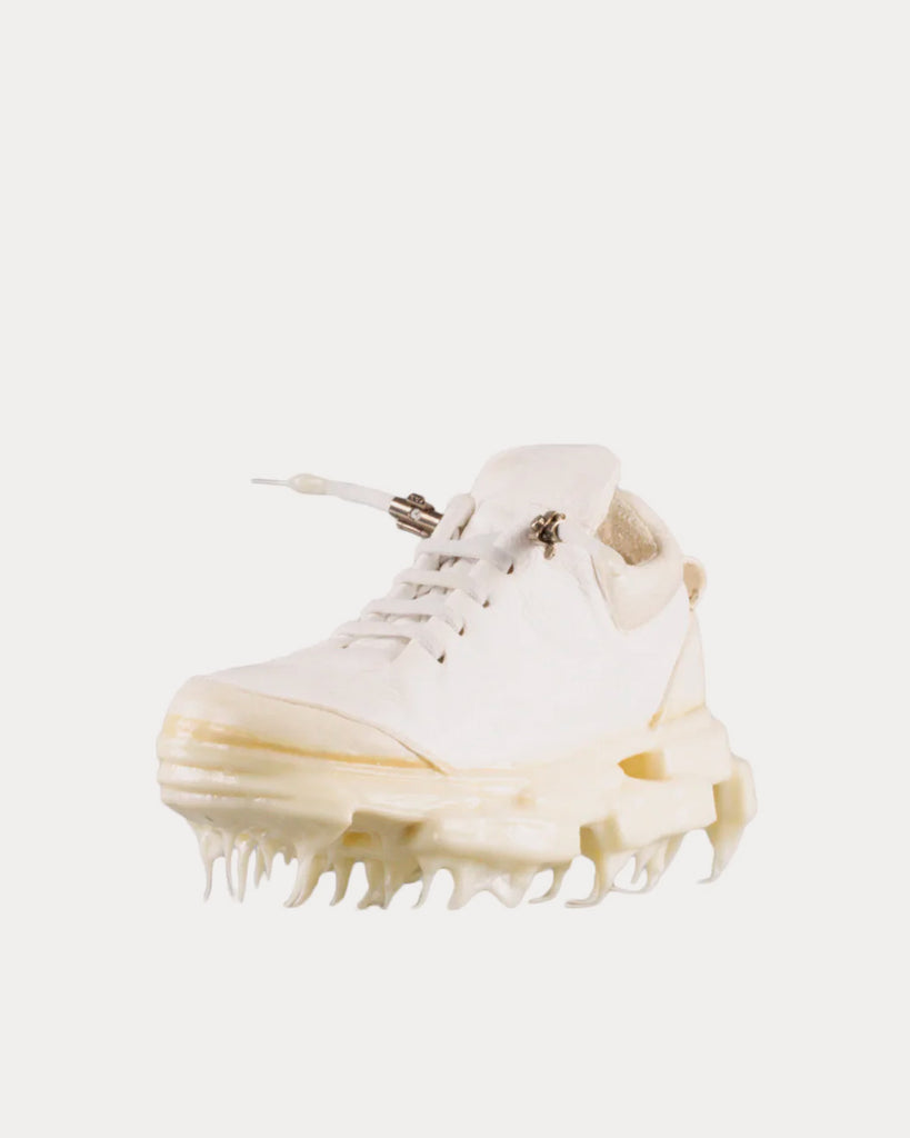 Iced Paper Dart Handled White Low Top Sneakers