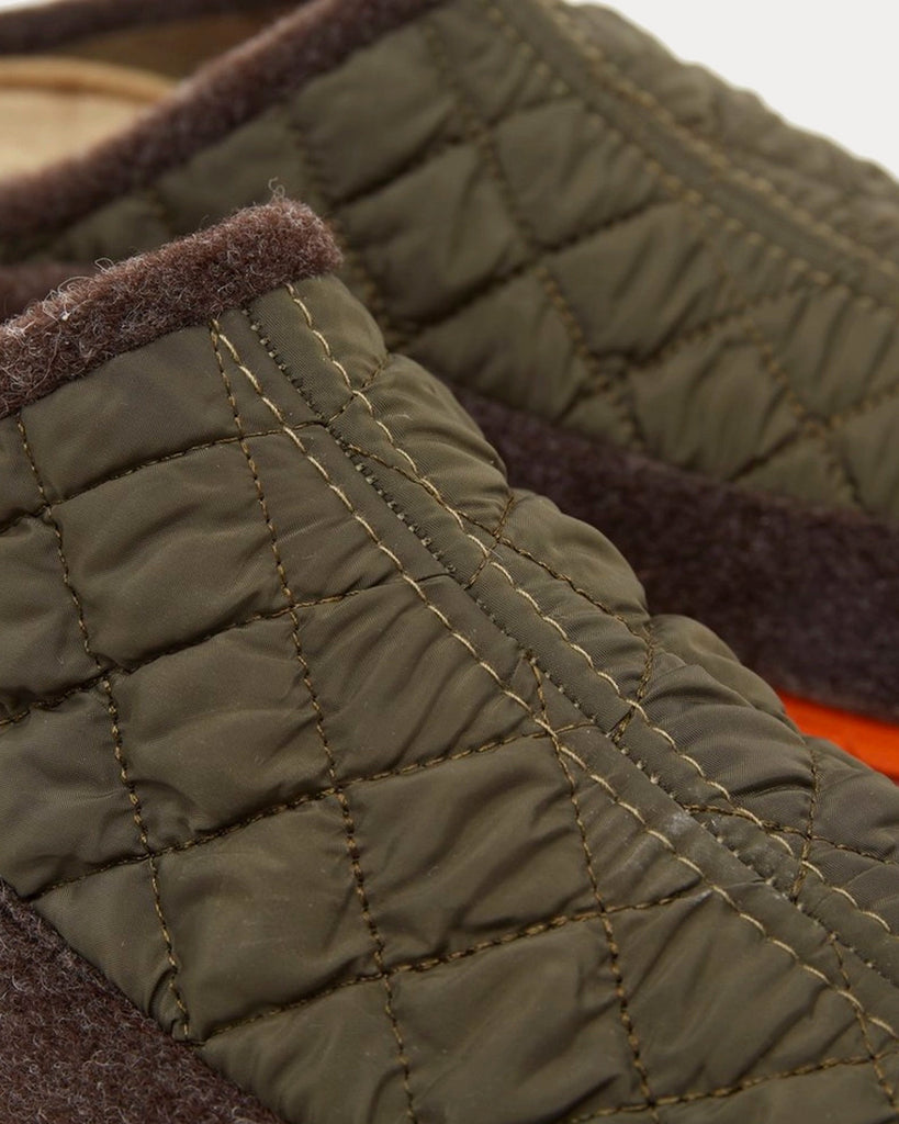 Cadiz Mule Khaki / Orange Slip Ons