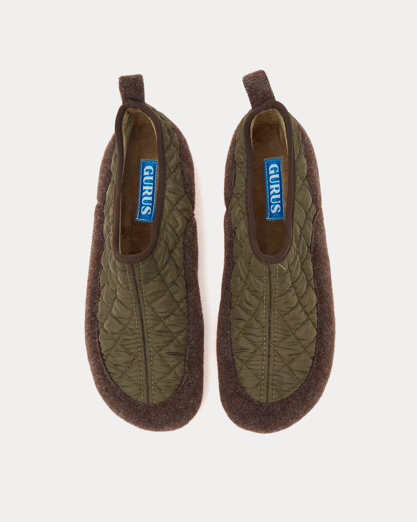 Valencia Khaki / Orange Slip Ons