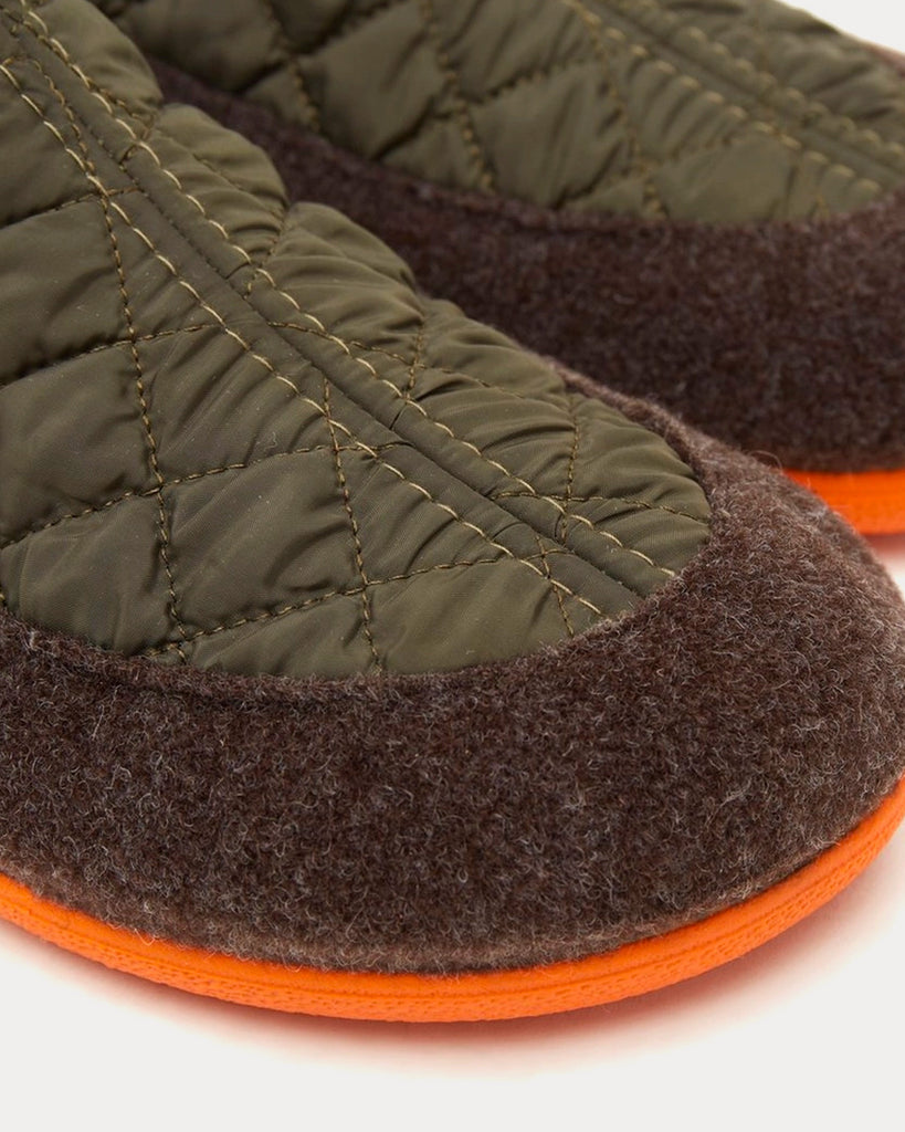 Valencia Khaki / Orange Slip Ons