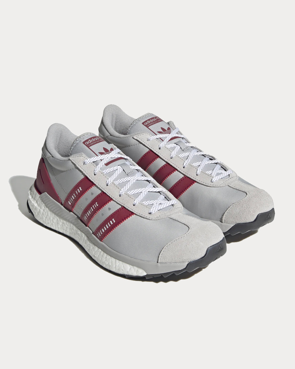 Adidas x Human Made Country Grey / Collegiate Burgundy / Core Low Top Sneakers - Sneak in Peace