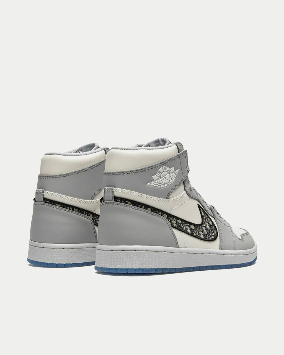 Jordan x Dior Air Jordan 1 Grey High Top Sneakers - Sneak in Peace