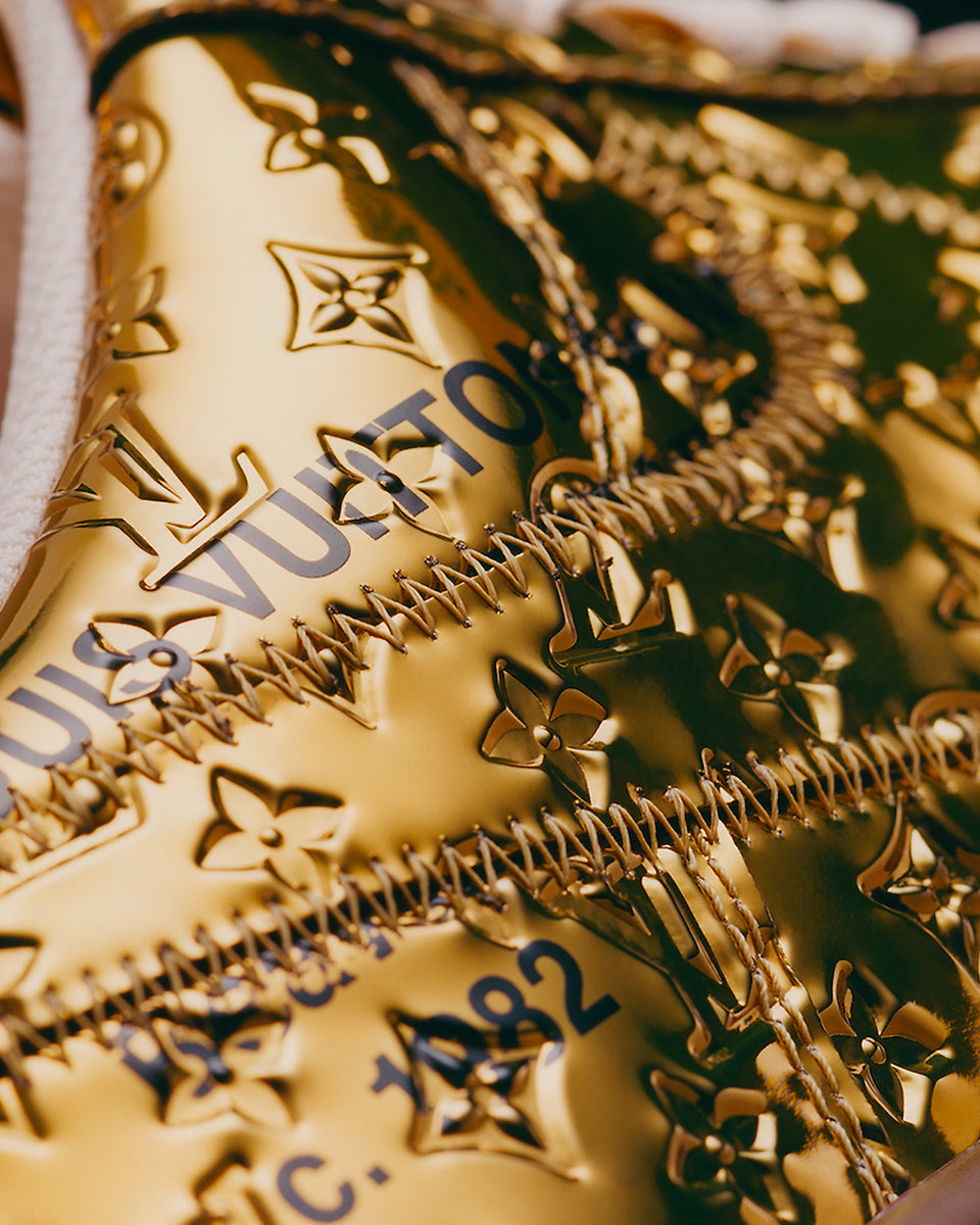 gold louis vuitton air force 1