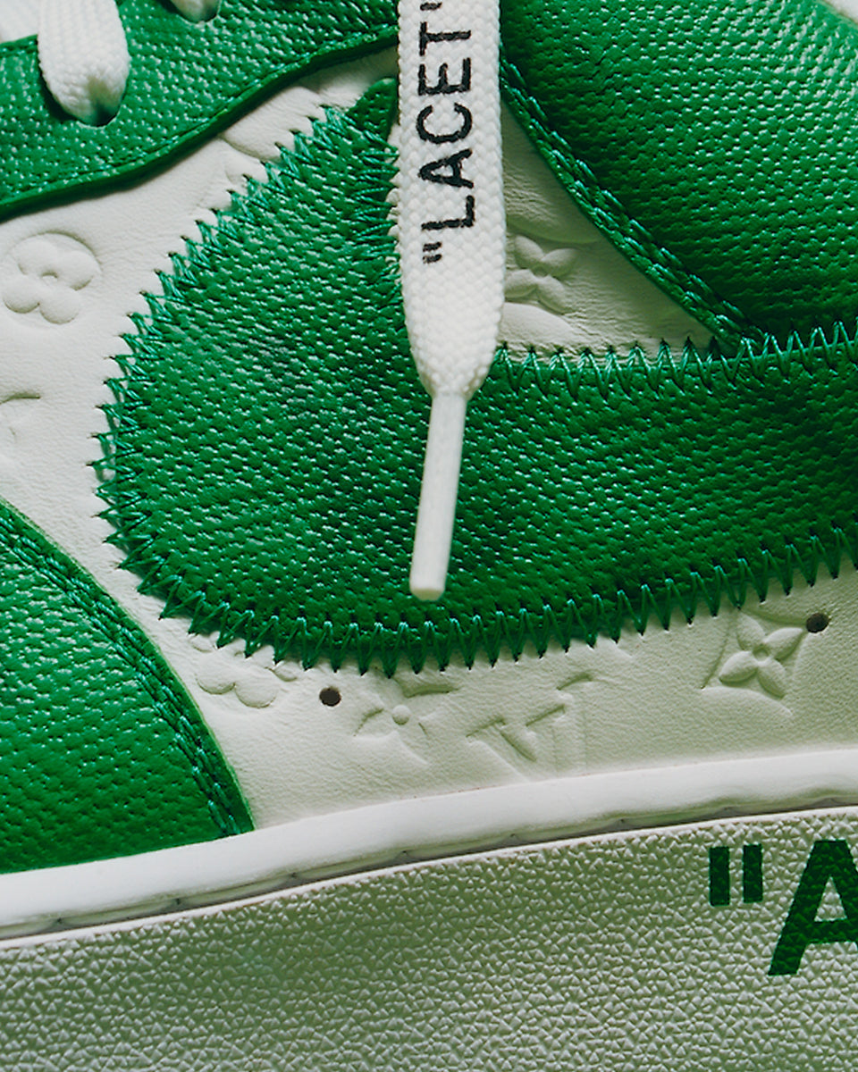 Nike x Louis Vuitton Air Force 1 by Virgil Abloh White / Gym Green Low  Top Sneakers - Sneak in Peace