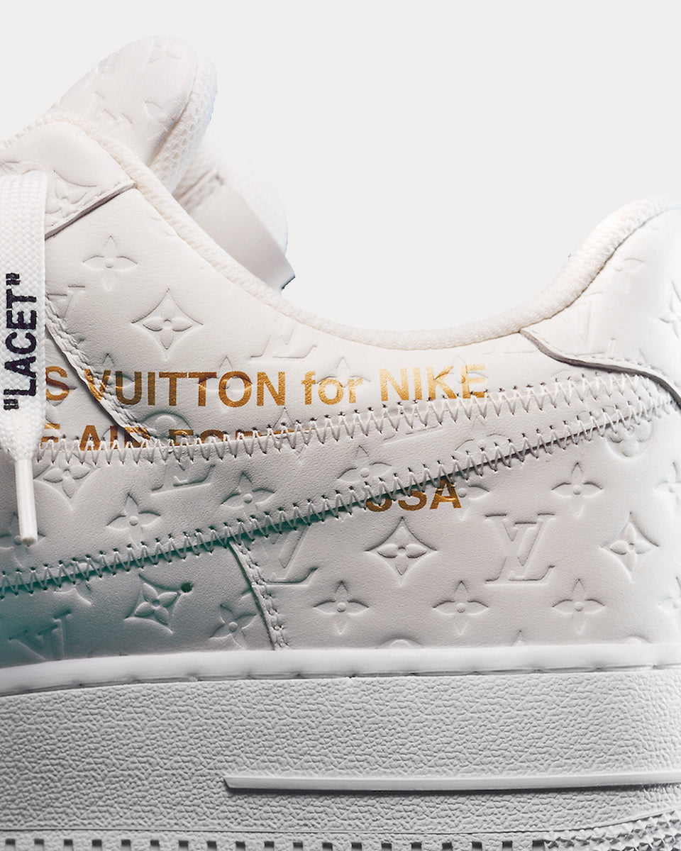 Nike x Louis Vuitton Air Force 1 by Virgil Abloh White / White / White  Low Top Sneakers - Sneak in Peace