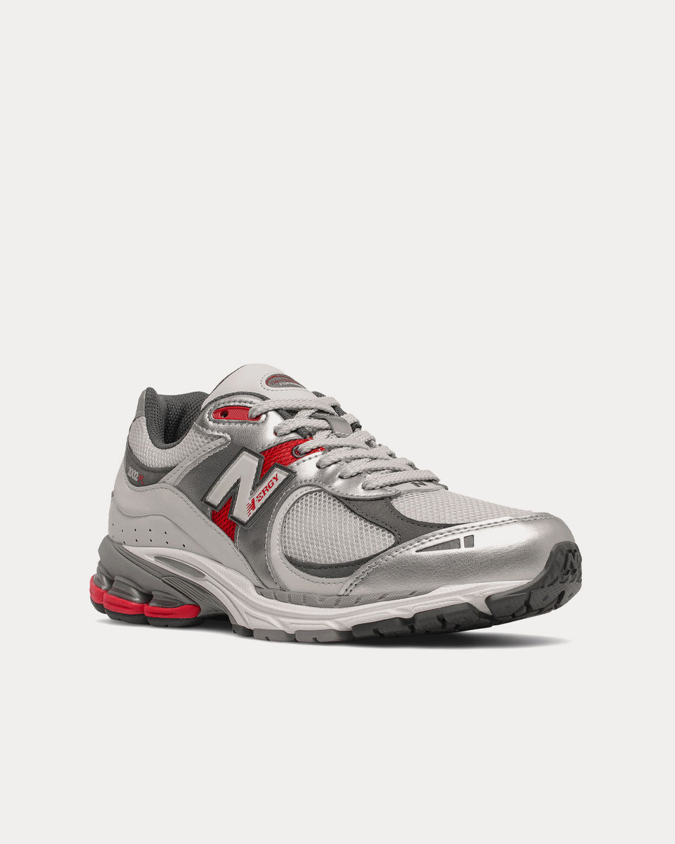New Balance 2002RLB Silver Metallic / Team Red Low Top Sneakers