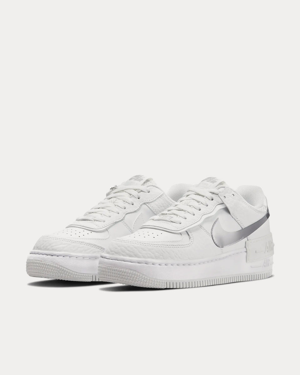 Nike Air Force 1 Shadow White / Metallic Silver White / Summit White Low Top Sneakers - Sneak in Peace