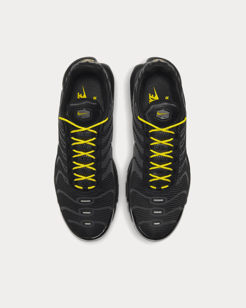 Nike Air Max Plus Black/Metallic Silver/Opti Yellow/Black Low Top Sneakers