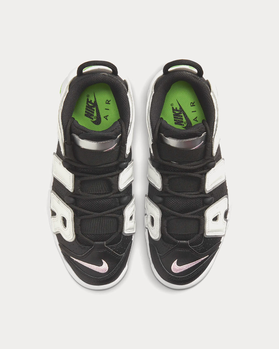 Nike Air More Uptempo Black / Metallic Silver / Green Strike / Summit White  High Top Sneakers - Sneak in Peace