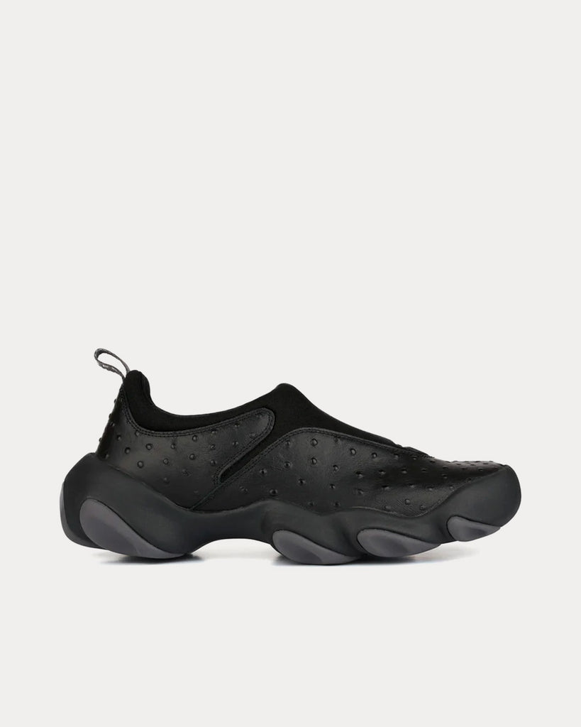 Factory Team Flesh Black Ostrich Slip On Sneakers