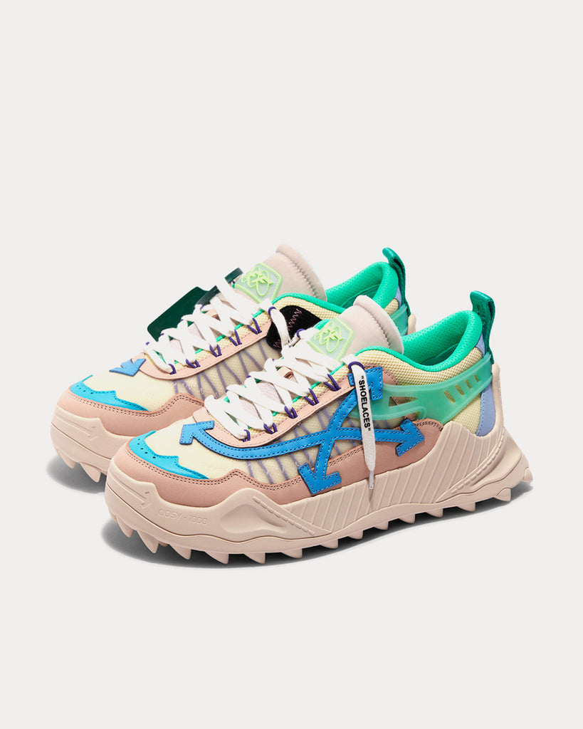 Odsy-1000 Bone / Pastel Blue Low Top Sneakers