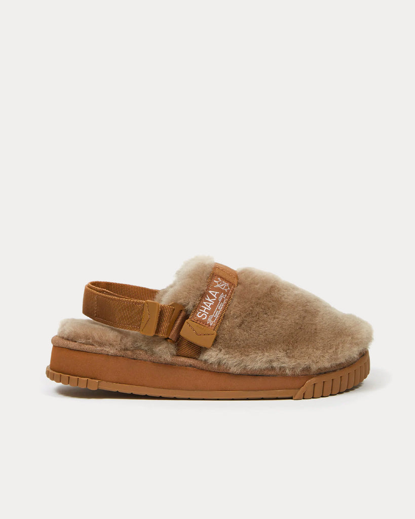 Snug Clog Mouton Dark Beige Slip Ons