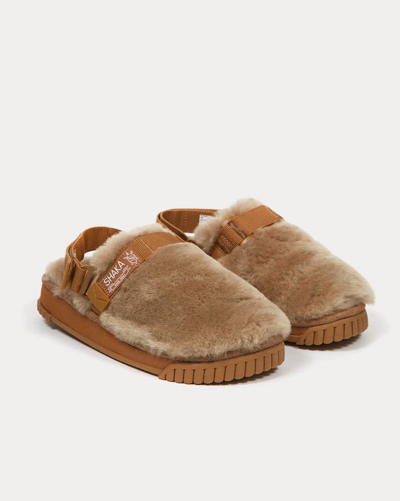 Snug Clog Mouton Dark Beige Slip Ons