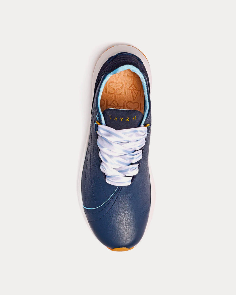 Two Navy Low Top Sneakers