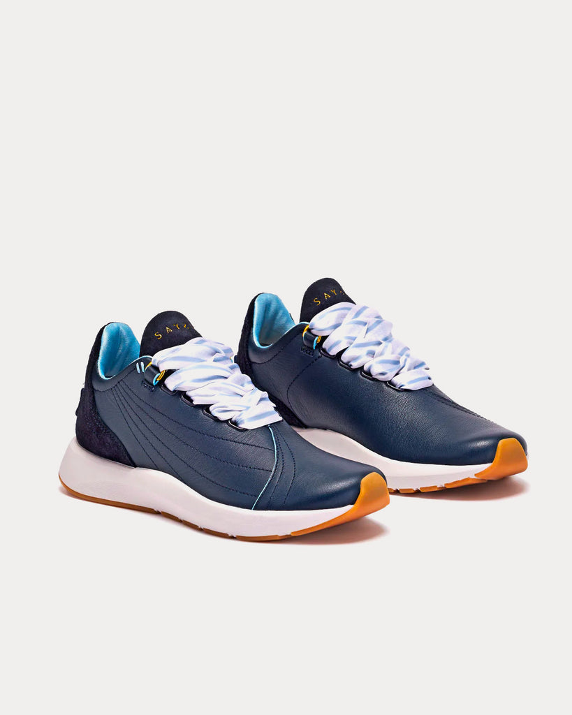 Two Navy Low Top Sneakers