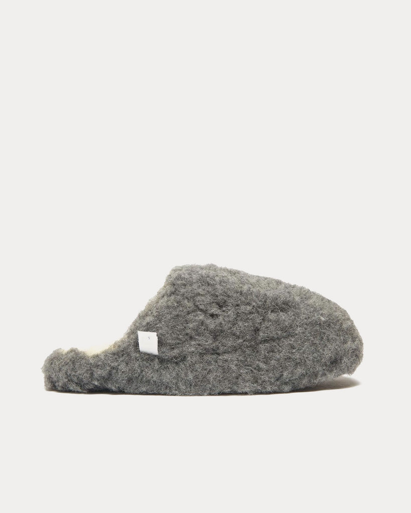 Siberian Wool Basic Grey Slip Ons