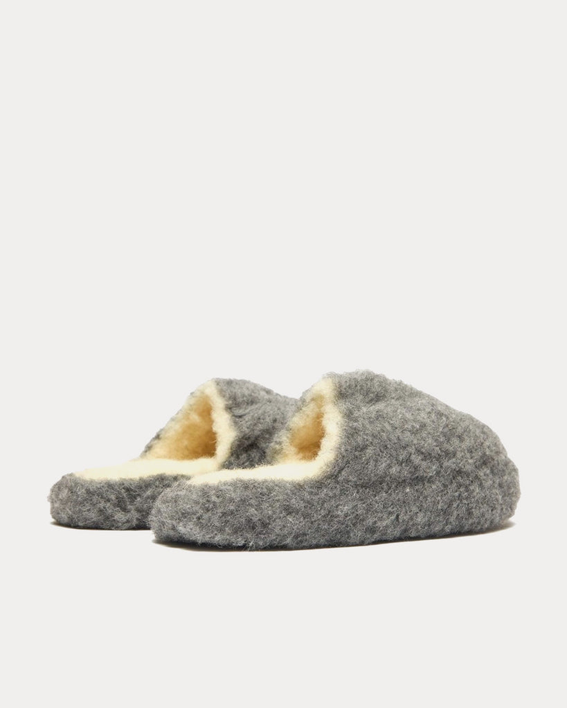 Siberian Wool Basic Grey Slip Ons