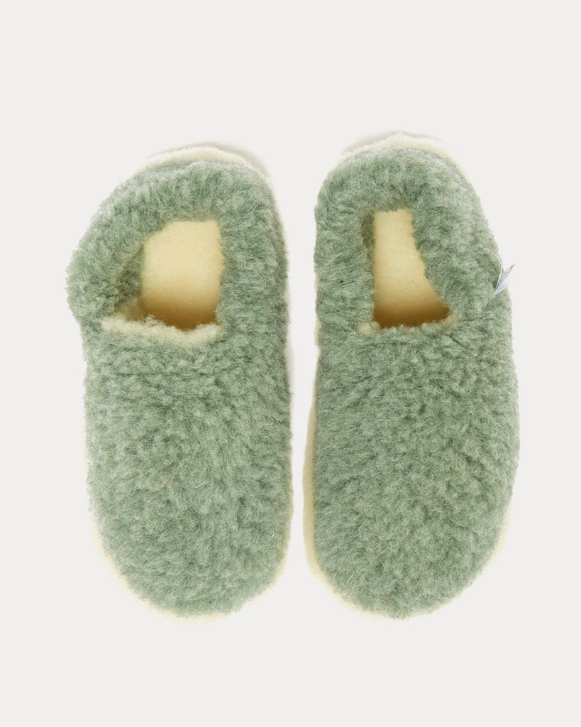 Siberian Wool Green Slipper