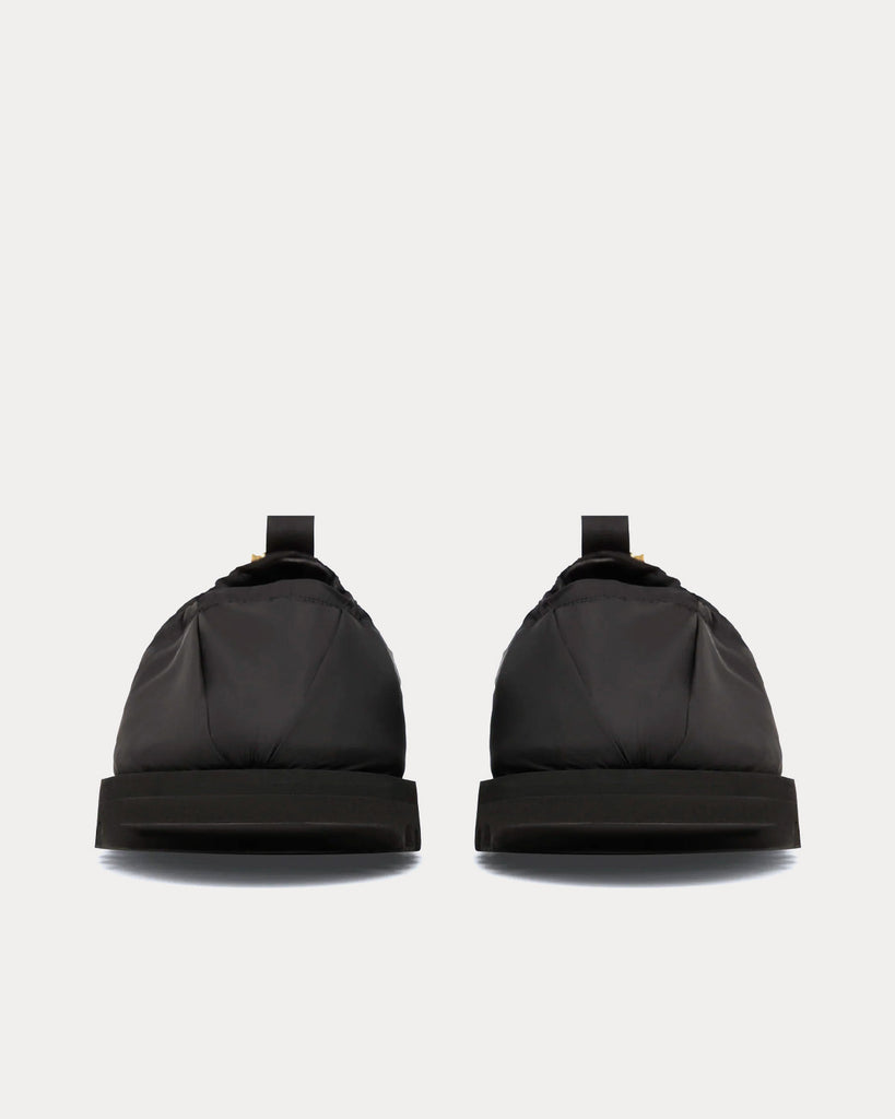 Nylon Loafers Black Slip Ons