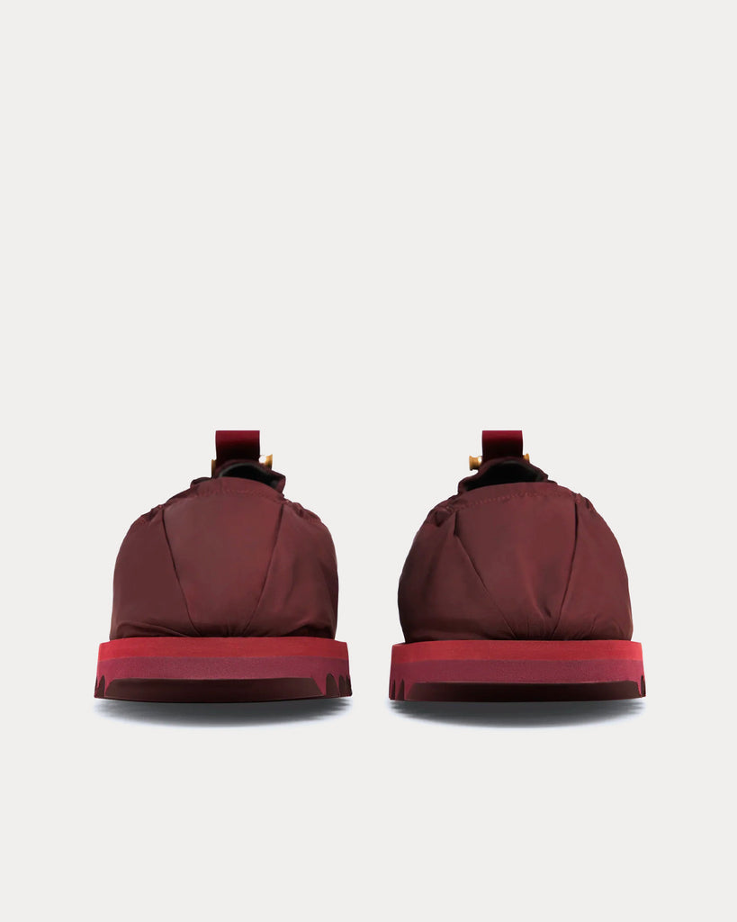 Nylon Loafers Red Slip Ons