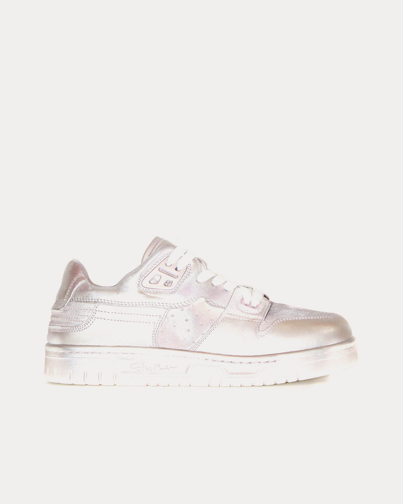 Basket Leather Off-White / Silver Low Top Sneakers