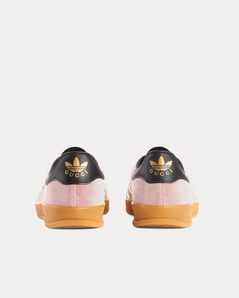 Gazelle Pink Velvet Low Top Sneakers