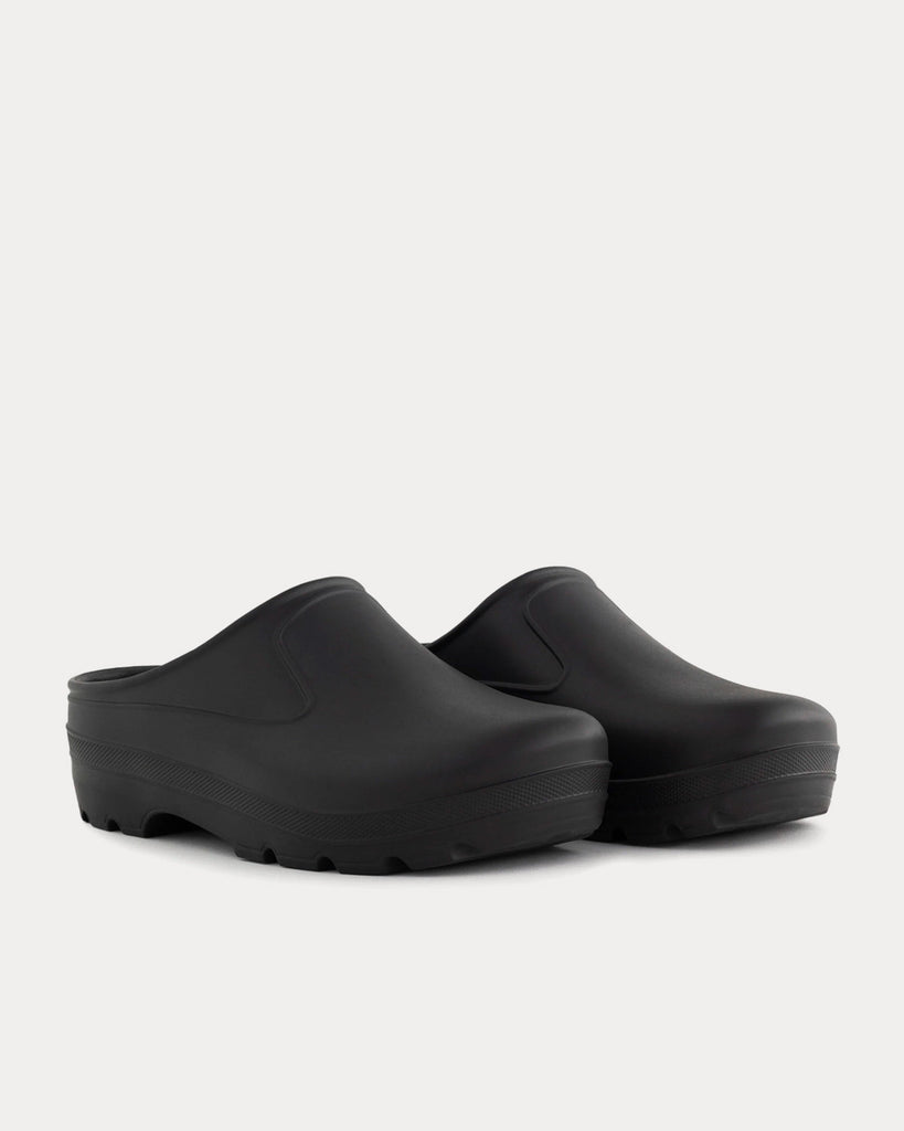 Garden Mule Black Slip Ons