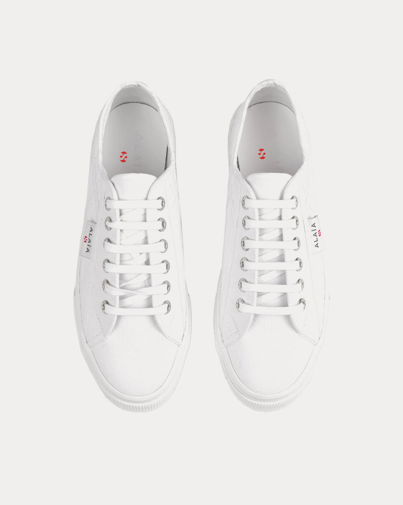 Platform White Low Top Sneakers