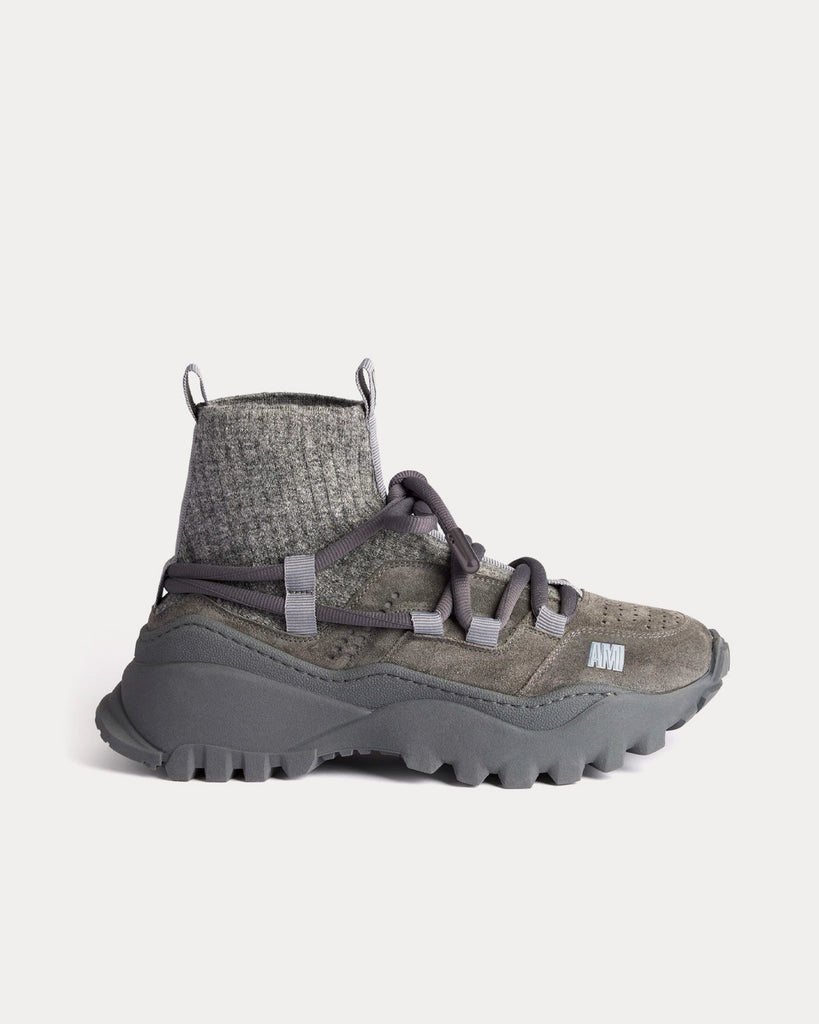 Otto Grey Mid Top Sneakers