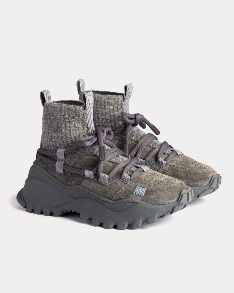 Otto Grey Mid Top Sneakers