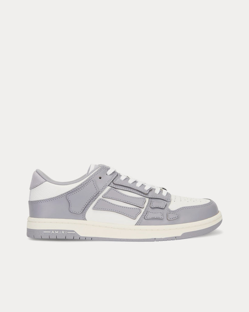 Skel-Top Grey / White Low Top Sneakers