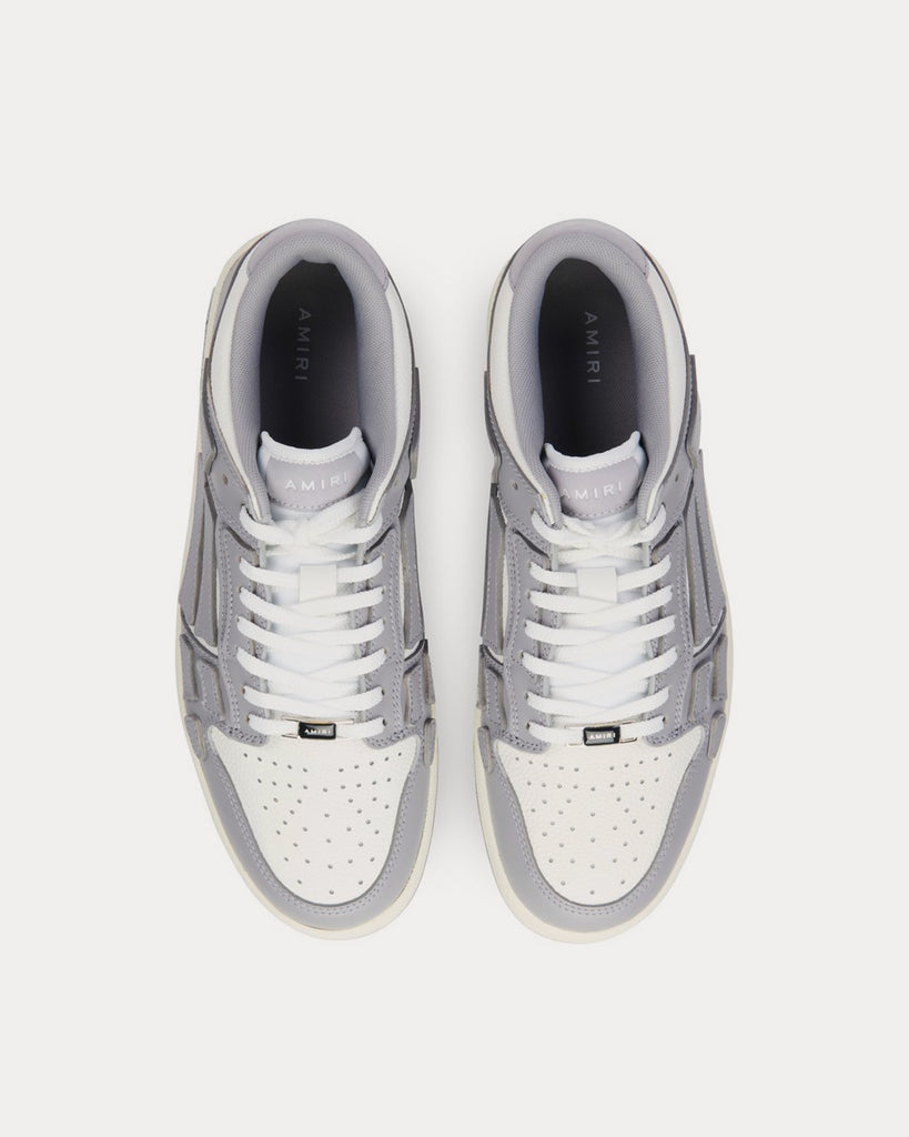 Skel-Top Grey / White Low Top Sneakers