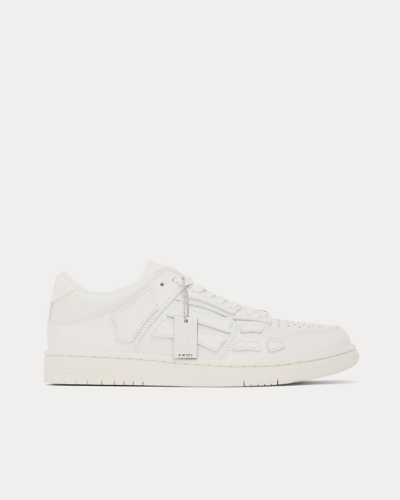 Skel-Top White Vintage Low Top Sneakers