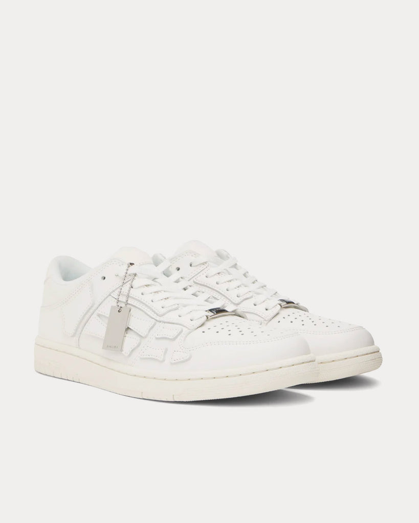 Skel-Top White Vintage Low Top Sneakers