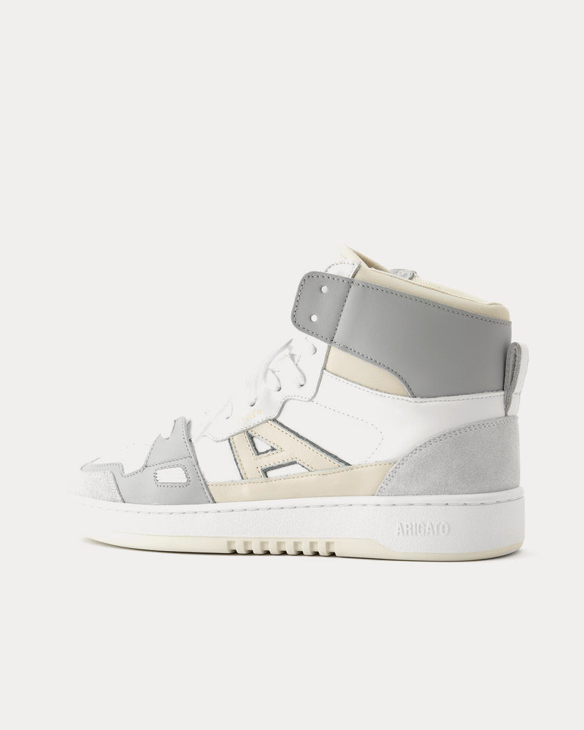 A-Dice Hi White / Beige / Grey High Top Sneakers