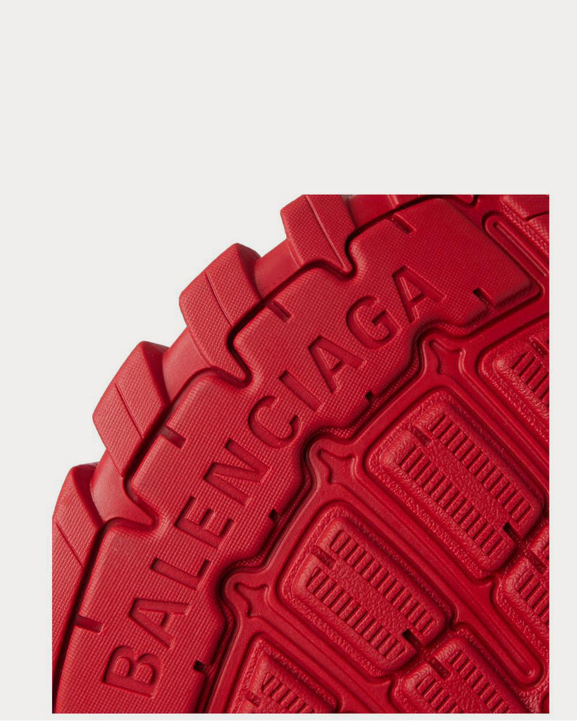 Track Nylon, Mesh and Rubber Red low top sneakers