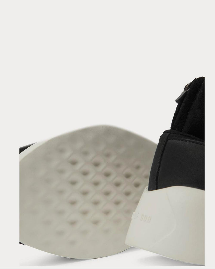 Suede, Mesh and Neoprene Black high top sneakers