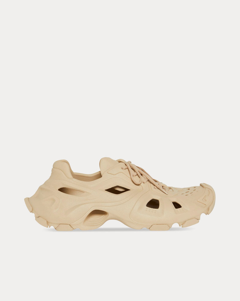 HD Lace-Up Rubber Nude Low Top Sneakers