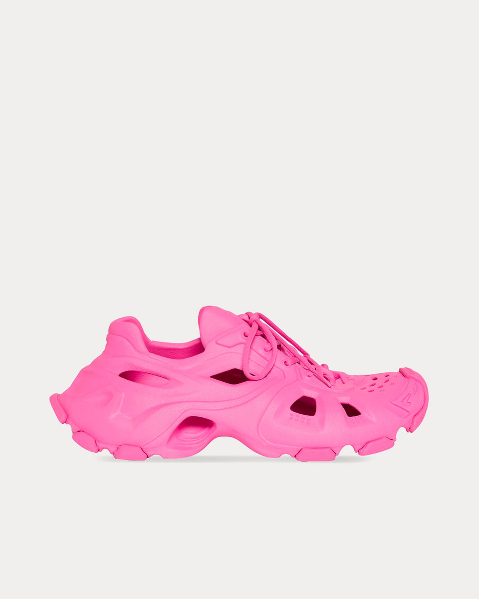brutalt bøf sætte ild Balenciaga HD Lace-Up Rubber Neon Pink Low Top Sneakers - Sneak in Peace