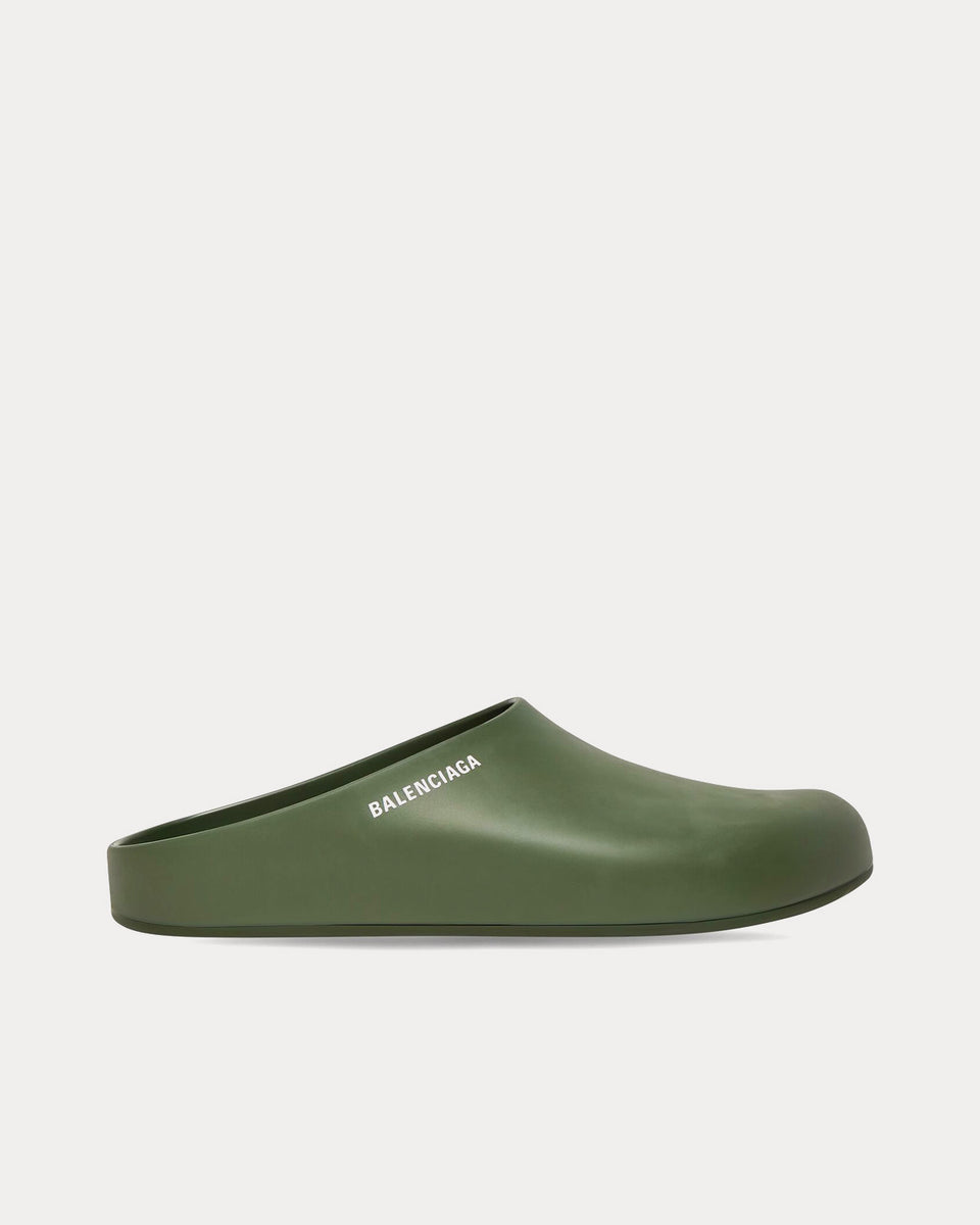 Balenciaga slippers green cheap