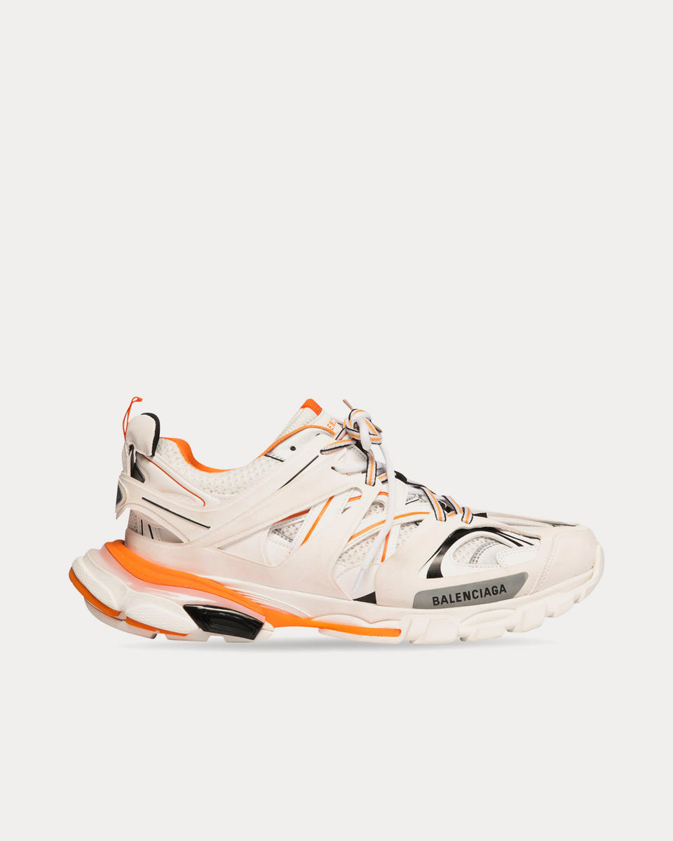 Narabar lære lidenskab Balenciaga Track Mesh & Nylon White / Orange Low Top Sneakers - Sneak in  Peace