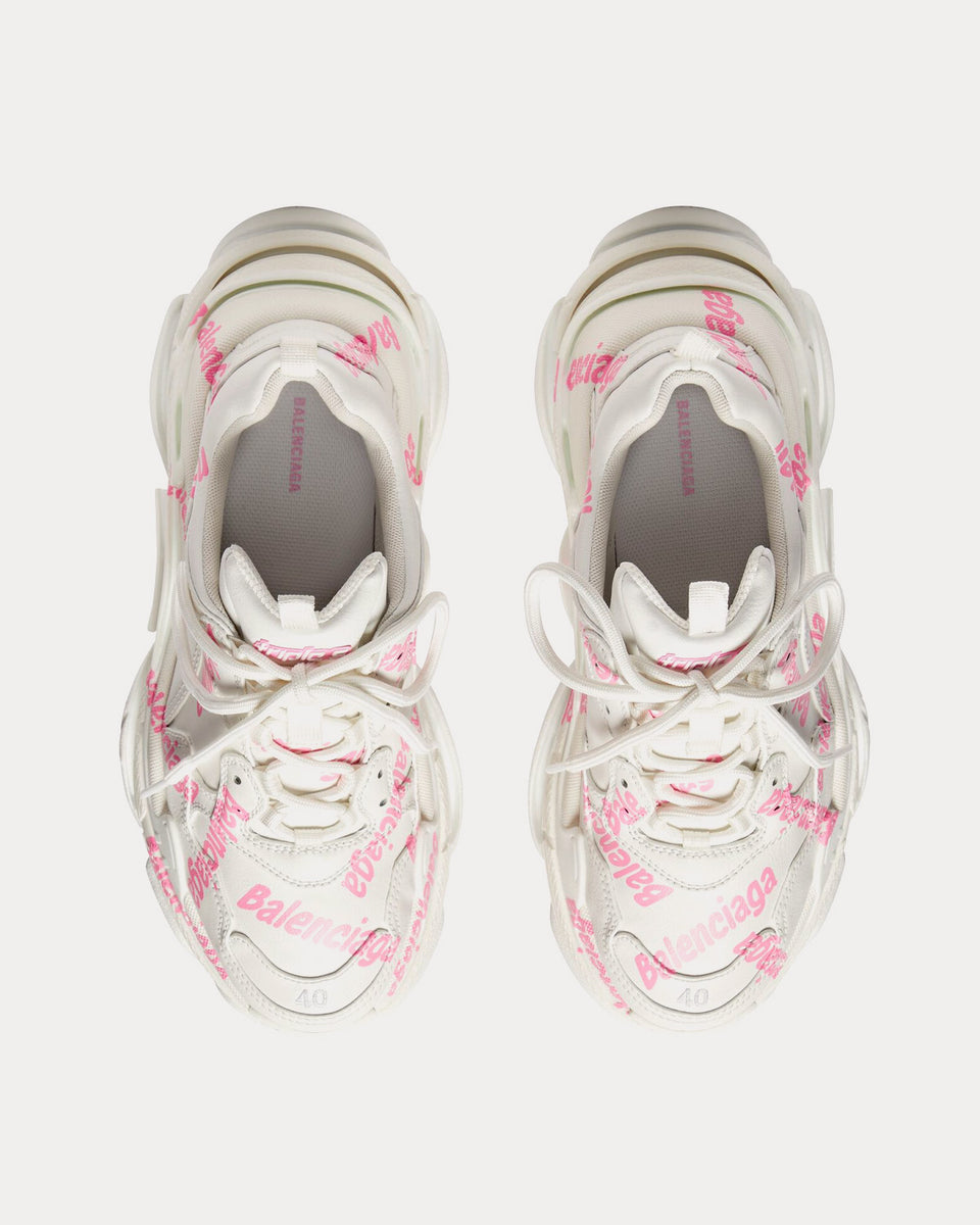 Balenciaga Triple S Logotype Technical Material White Pink Low