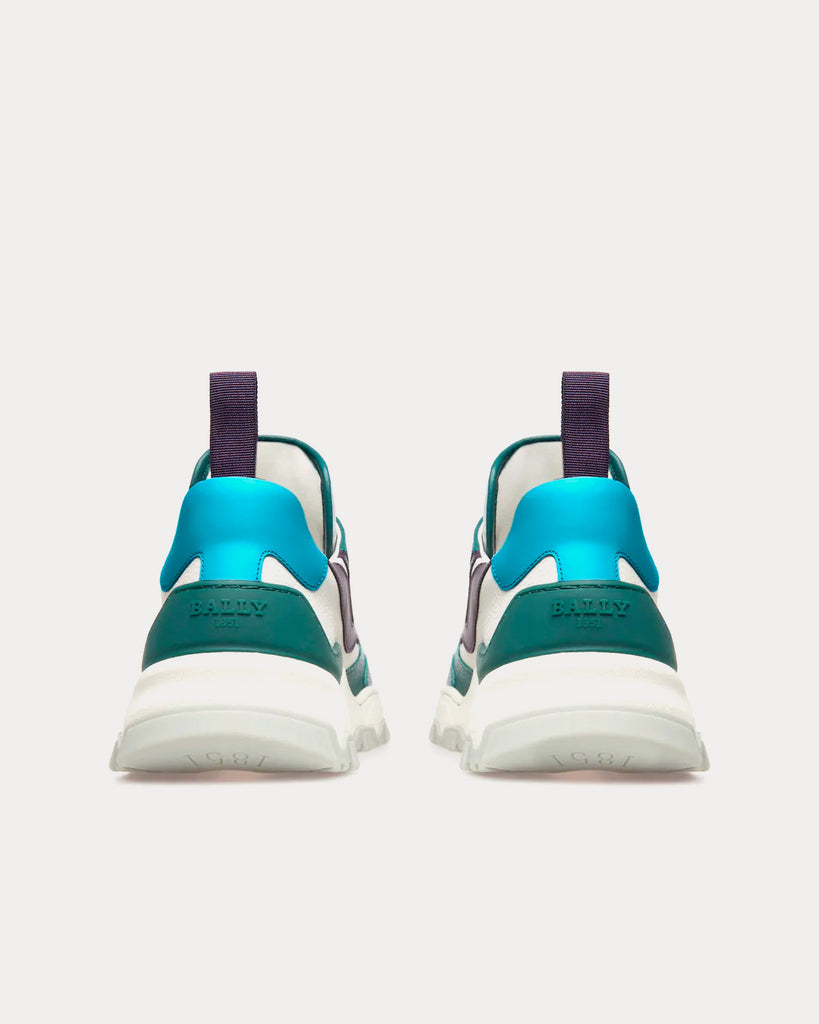 Holden Leather & Fabric Green / White Low Top Sneakers