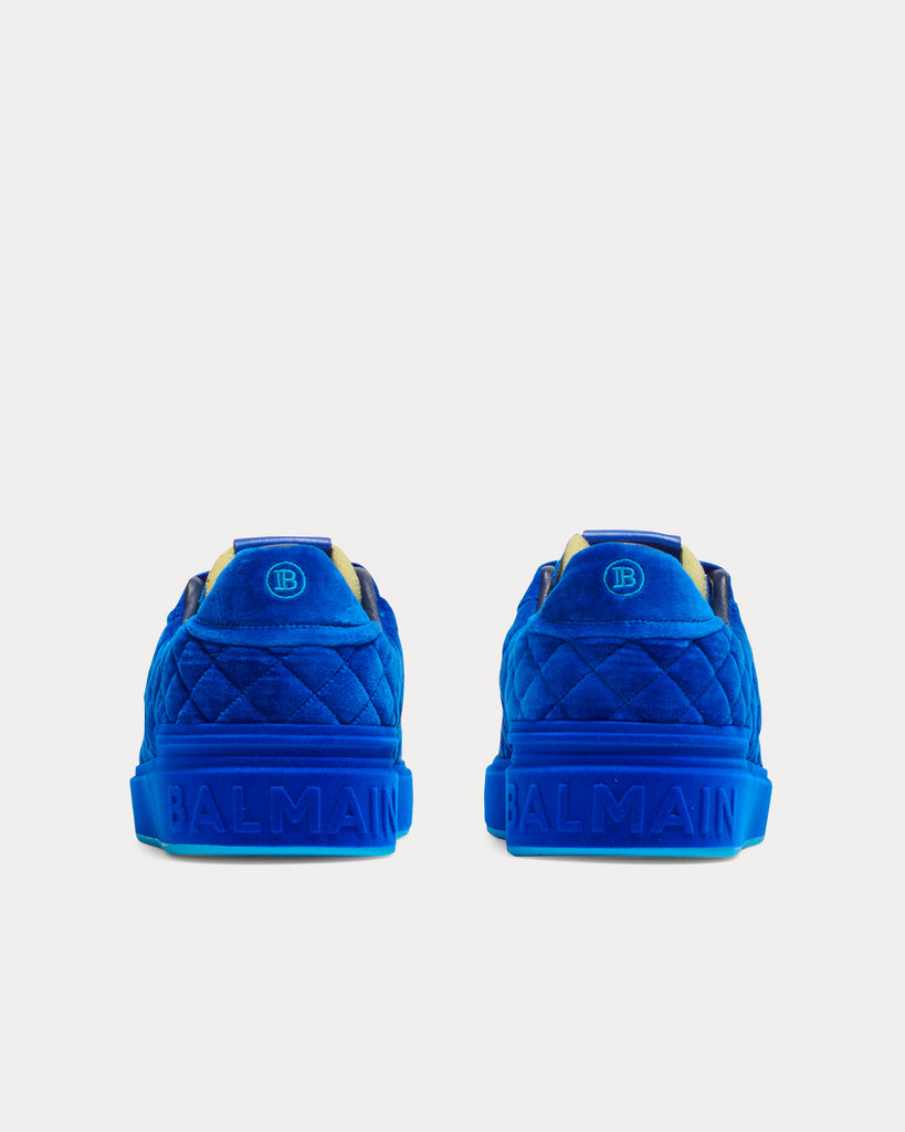 B-Court Quilted Velvet Blue Low Top Sneakers