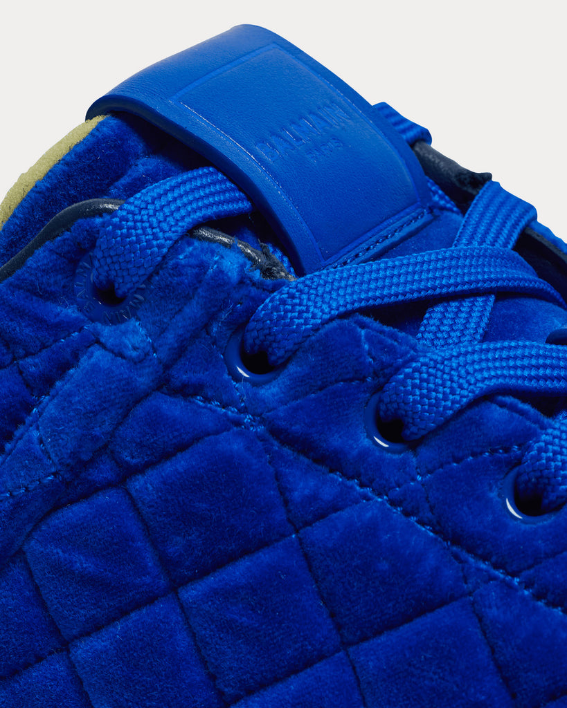 B-Court Quilted Velvet Blue Low Top Sneakers